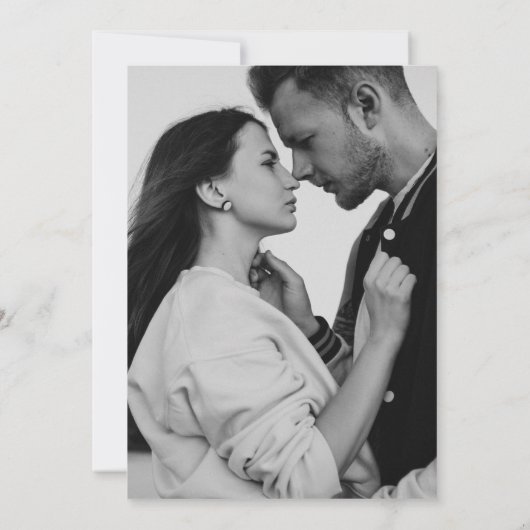 ミニマルな名前を付けるビッグScript新婦結婚と新郎 セーブザデート (裏面)