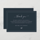 ミニマルな哀悼悔やみや弔慰葬儀 サンキューカード (正面/裏面)