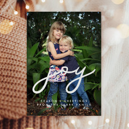 ミニマルな喜びのホリデー フォトカード シーズンカード