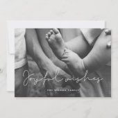 ミニマルな喜びの願いをオーバーレイ写真 シーズンカード (正面)