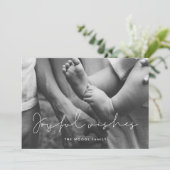 ミニマルな喜びの願いをオーバーレイ写真 シーズンカード (スタンド正面)