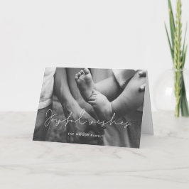 ミニマルな喜びの願いをオーバーレイ写真 シーズンカード