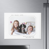 ミニマルな喜び平和の愛クリスマス写真 マグネット