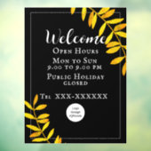 ミニマルな営業時間 ウィンドウサイン (シート3)