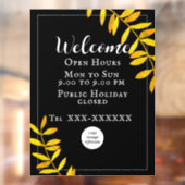 ミニマルな営業時間 ウィンドウサイン (シート2)