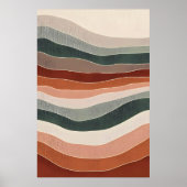 ミニマルな地球トーン風景 ポスター (正面)