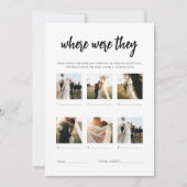 ミニマルな場所は彼らはブライダルシャワーゲームカード 招待状 (正面)