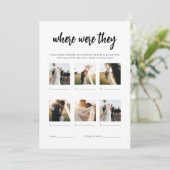 ミニマルな場所は彼らはブライダルシャワーゲームカード 招待状 (スタンド正面)