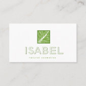 ミニマルな天然化粧品ロゴQrコード 名刺 (正面)