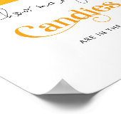 ミニマルな太陽どのくらいのお菓子の赤ちゃんシャワー ポスター (角)