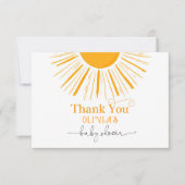ミニマルな太陽の赤ちゃん感謝していシャワーあなた カード (正面)