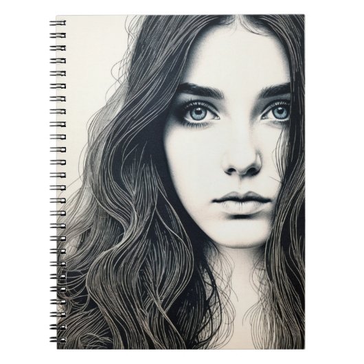 ミニマルな女の子 | ノートブックのジャーナル ノートブック (正面)