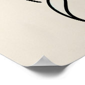 ミニマルな女性バック – Line Art ポスター (角)