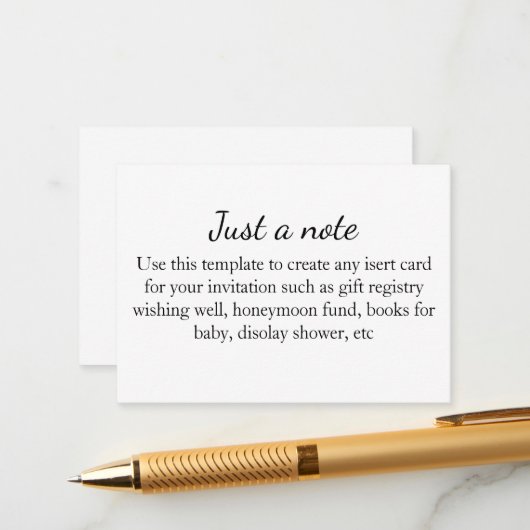 ミニマルな封入カード 現代のウェディング エンクロージャーカード (正面/裏面インサイチュ)