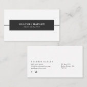 ミニマルな専門の名刺 名刺 (正面/裏面)