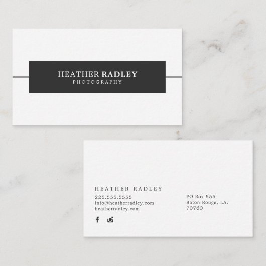 ミニマルな専門の名刺 名刺 (正面/裏面)