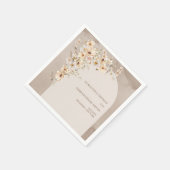 ミニマルな山花のボホモダン結婚アーチ スタンダードカクテルナプキン (角)