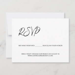 ミニマルな席を予約したテンプレート 出欠カード