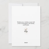 ミニマルな常緑樹のデザイン シンプルな手描き シーズンカード (裏面)