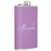 ミニマルな平書道独自の名前ラベンダー フラスク (右)