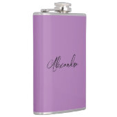 ミニマルな平書道独自の名前ラベンダー フラスク (右)