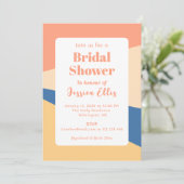 ミニマルな幾何学的な結婚前お茶会の招待状 招待状 (スタンド正面)