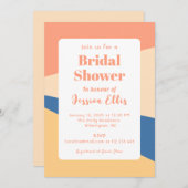 ミニマルな幾何学的な結婚前お茶会の招待状 招待状 (正面/裏面)