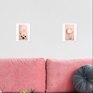 ミニマルな幾何学的抽象芸術アートポスター