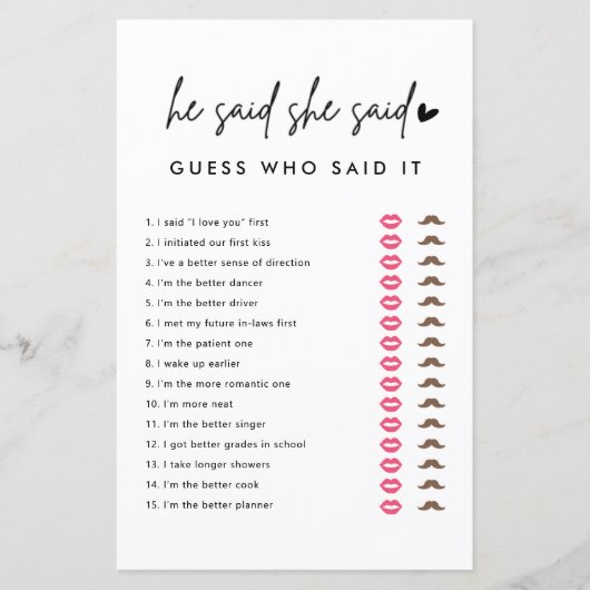 ミニマルな彼は彼女は誰がゲームを言ったか推測すると言った (正面)