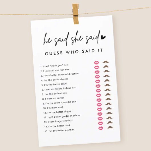 ミニマルな彼は彼女は誰がゲームを言ったか推測すると言った