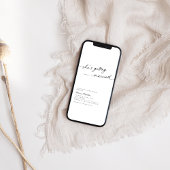 ミニマルな彼女が結婚するブライダルシャワー 招待状