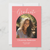 ミニマルな彼女は卒業パーティーの写真を撮った 招待状 (正面)