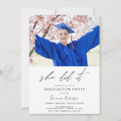 ミニマルな彼女は卒業パーティーをやった 招待状 (正面)