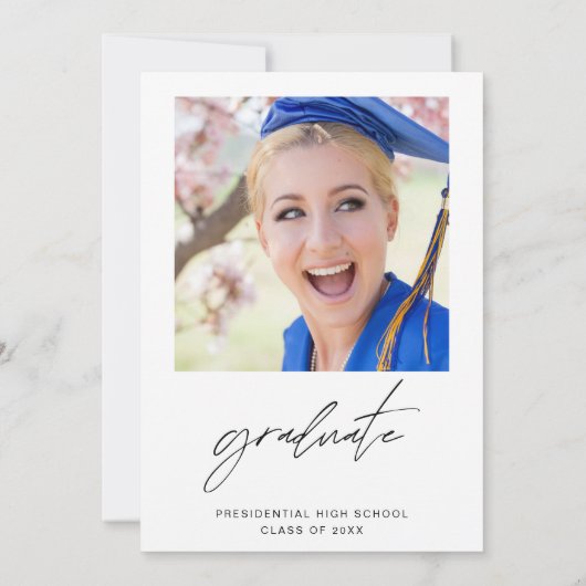 ミニマルな彼女は卒業パーティーをやった 招待状 (裏面)