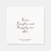 ミニマルな愛の笑いと楽しい後 スタンダードカクテルナプキン (正面)