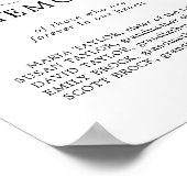 ミニマルな愛の記憶 ウェディングメモリアルサイン ポスター (角)