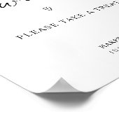 ミニマルな愛は甘結婚いデザートの看板 ポスター (角)