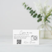 ミニマルな愛をキャプチャするカードテンプレート、QRコード エンクロージャーカード (スタンド正面)