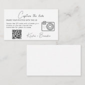 ミニマルな愛をキャプチャするカードテンプレート、QRコード エンクロージャーカード (正面/裏面)