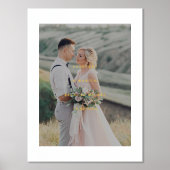 ミニマルな感謝の写真と金ゴールド 箔ポスター (正面)