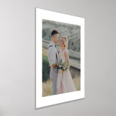 ミニマルな感謝の写真と金ゴールド 箔ポスター (レイダウン)