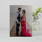 ミニマルな感謝の写真 ホリデー ゴールド フォイル カード (立ち正面)