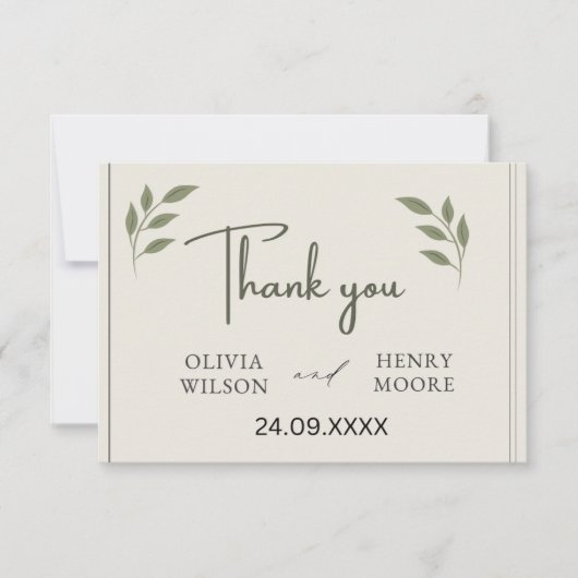 ミニマルな感謝の気持ちを伝えるギフトボックス サンキューカード (正面)