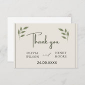 ミニマルな感謝の気持ちを伝えるギフトボックス サンキューカード (正面/裏面)