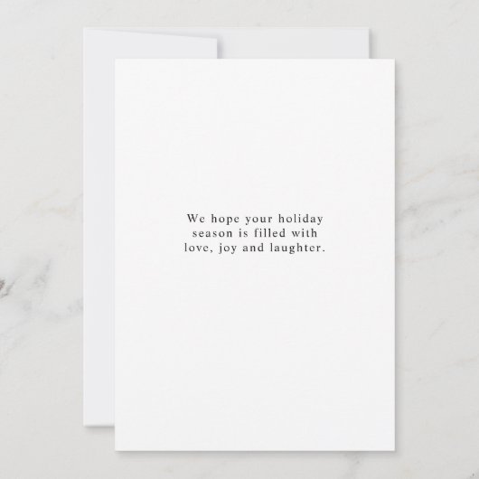 ミニマルな感謝の気持ちを伝える感謝祭の家族写真カード 招待状 (裏面)