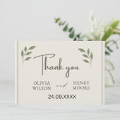 ミニマルな感謝の気持ちを表すギフトボックス 招待状 (スタンド正面)