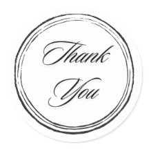 ミニマルな感謝ステッカー