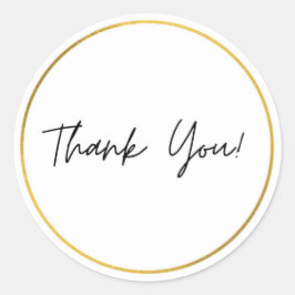 ミニマルな感謝ステッカー ラウンドシール