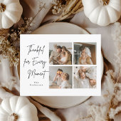 ミニマルな感謝祭の写真コラージュ ポストカード