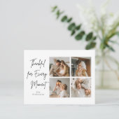 ミニマルな感謝祭の写真コラージュ ポストカード (スタンド正面)